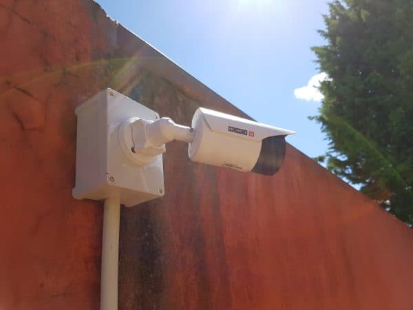 Photograph of Provision ISR security camera in bright sunlight